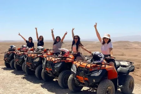 Thrilling Agafay Adventure 2023: Quad Biking, Camel Ride, and Dinner Show with shared transport