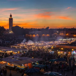 taxi experience Marrakech jamaa el fna by night scaled 1