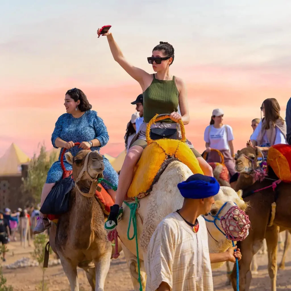 Unleash Your Inner Adventurer: Thrilling Activities and Relaxing Escapes in the Agafay Desert with Maroc Day Pass Maroc Day Pass Maroc day pass group camel ride in agafay desert marrakech