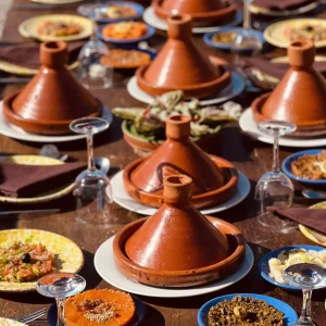 tagines for Magicall dinner in Agafay desert Marrakech Maroc day pass